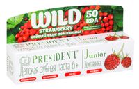 Паста зубная вкус земляники для детей старше 6 лет без фтора Junior President/Президент 50г