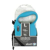 Рулетка лента для собак весом до 50кг голубая Wanderer Alcott 5м (L) миниатюра фото №2