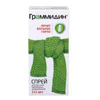 Граммидин спрей дозир. д/мест. прим. 0,06мг+0,1мг/доза фл. 112доз миниатюра фото №4