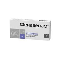 Феназепам таблетки диспергируемые 1мг 10шт