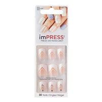 Лак твердый для маникюра короткая длина Геометрический орнамент imPRESS Manicure Kiss 30шт