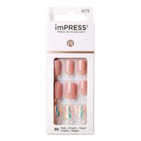 Лак твердый для маникюра короткая длина Зазеркалье imPRESS Kiss 30шт