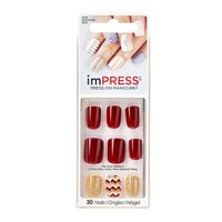 Лак твердый для маникюра короткая длина Согретые сердца imPRESS Manicure Accent Symphony Kiss 30шт
