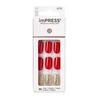 Лак твердый для маникюра длина средняя Классический шик imPRESS Kiss 30шт