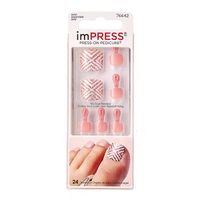 Лак твердый для педикюра Песчаный пляж imPRESS Kiss 24шт