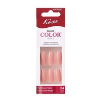 Набор накладных ногтей без клея средняя длина Карамелька Design nails Kiss 24шт