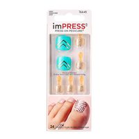 Лак твердый для педикюра Модные ножки imPRESS Kiss 24шт