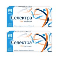 1X Селектра таблетки п/о плен. 10мг 56шт + 1X Селектра таблетки п/о плен. 10мг 28шт