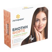 Биотин Форте с экстрактом бамбука ЛетоФарм капсулы 320мг 30шт+500мг 30шт