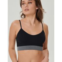 Бюстгальтер на тонких бретельках черный Q-Nova Nylon 6.6 Eco Friendly Pompea р.L/XL миниатюра фото №4