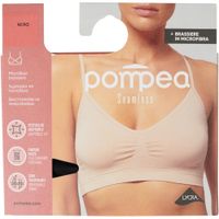 Бюстгальтер бесшовный на тонких бретельках из микрофибры черный Pompea р.L/XL миниатюра фото №2