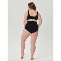 Трусы-слип с высокой талией из микрофибры для больших размеров черные Comfort Pompea р.XXXL миниатюра фото №6