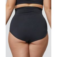 Трусы-слип с высокой талией из микрофибры для больших размеров черные Comfort Pompea р.XXXL миниатюра фото №5
