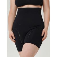 Шорты с высокой талией из микрофибры для больших размеров черные Guaina Comfort Pompea р.L миниатюра фото №5