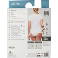 Футболка женская с круглой горловиной из органического хлопка черная Manica Corta Planet Pompea р.L миниатюра фото №6