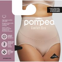 Трусы-слип с высокой талией из микрофибры для больших размеров черные Comfort Pompea р.L