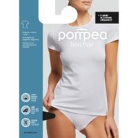Футболка женская с круглой горловиной из органического хлопка черная Manica Corta Planet Pompea р.L
