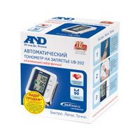 Тонометр автоматический на запястье UB-202 A&D/Эй энд Ди миниатюра фото №3 Тонометр автоматический на запястье UB-202 A&D/Эй энд Ди миниатюра фото №3