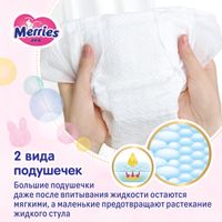 Подгузники Merries/Меррис р.XL 12-20кг 44шт миниатюра фото №6