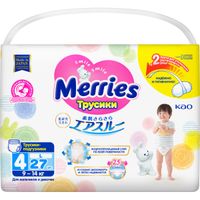 Подгузники-трусики для детей Merries/Меррис 9-14кг 27шт р.L