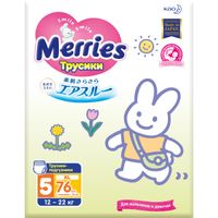 Подгузники-трусики для детей Merries/Меррис 12-22кг 76шт