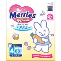 Подгузники-трусики для детей Merries/Меррис 9-14кг 88шт р.L