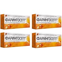 4Х Фарингосепт мед и лимон таблетки для рассасывания 10мг 20шт
