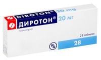 Диротон таблетки 20мг 28шт