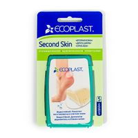Пластыри противомозольные от влажных мозолей гидроколлоидные Second skin Ecoplast/Экопласт 37мм х 55мм 5шт миниатюра фото №2