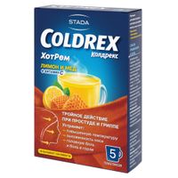 Колдрекс ХотРем вкус меда и лимона порошок для приг. раствора для приема внутрь пак. 5шт миниатюра фото №5