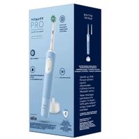 Набор Oral-B/Орал-би: Щетка зубная электрическая голубая с зарядкой 3757 Vitality Pro 3708+Насадка сменная Sensitive Clean миниатюра фото №8