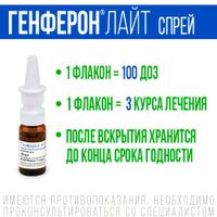 Генферон Лайт спрей назальный дозированный 50000МЕ+1мг/доза 100доз миниатюра фото №7