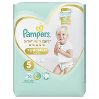 Подгузники-трусики для мальчиков и девочек Junior Pants Premium Care Pampers/Памперс 11-18/12-18кг 20шт миниатюра фото №2
