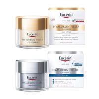 1X Крем для ночного ухода за кожей Hyaluron-Filler Eucerin/Эуцерин банка 50мл + 1X Крем для дневного ухода за кожей Hyaluron-Filler+Elasticity Eucerin/Эуцерин банка 50мл (69675)