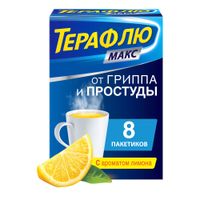 ТераФлю Макс лимон порошок для приг. раствора для приема внутрь 8шт