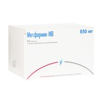 Метформин МВ таблетки с пролонгированным высвобождением 850мг 60шт