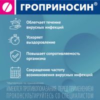 Гроприносин таблетки 500мг 20шт миниатюра фото №3