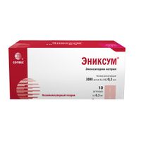 Эниксум р-р д/ин. 3000 анти-Ха МЕ/0,3мл 0,3мл шприц 10шт
