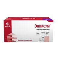 Эниксум раствор для инъекций шприц 6000 анти-Ха МЕ/0,6мл 0,6мл 10шт