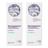 2Х Шампунь от перхоти "кетомизол + цинк " Vitateka/Витатека 150мл
