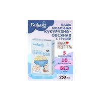 Каша зерно-молочная кукурузно-овсяная с грушей с пребиотиком Беллакт 250г миниатюра фото №3