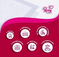 Пеленки впитывающие одноразовые Reva Care 40х60см 10шт миниатюра фото №3