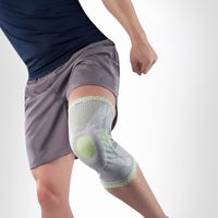 Бандаж компрессионный на коленный сустав с силиконовым кольцом SportSupport SB К01, серый, р.XXL (43-46см) миниатюра