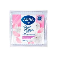 Палочки ватные п/э пакет Beauty Aura/Аура 100шт