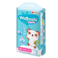 Подгузники-трусики одноразовые для детей Jambo-pack КК/2 Watashi 6-10кг 52шт р.М (3) миниатюра фото №3