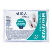 Палочки ватные п/э Classic Aura/Аура 400шт миниатюра фото №2