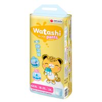 Подгузники-трусики одноразовые для детей Jambo-pack КК/2 Watashi 16-25кг 34шт р.XXL (6) миниатюра фото №4
