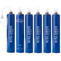 Баллончик медицинский индивидуальный с газовой смесью Кислород K16L 5шт+Баллончик K16L-M с маской