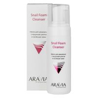 Пенка для умывания с муцином улитки и зелёным чаем Aravia Professional/ Аравия 160мл