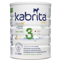 Напиток cухой молочный на основе козьего молока с 12 мес. Gold 3 Kabrita/Кабрита 800г
